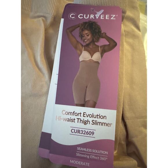 CURVEEZ COMFORT EVOLUTION HI WAIST THIGH SLIMMER SHAPER CONTROL SEAMLESS NU 3X - Picture 6 of 7